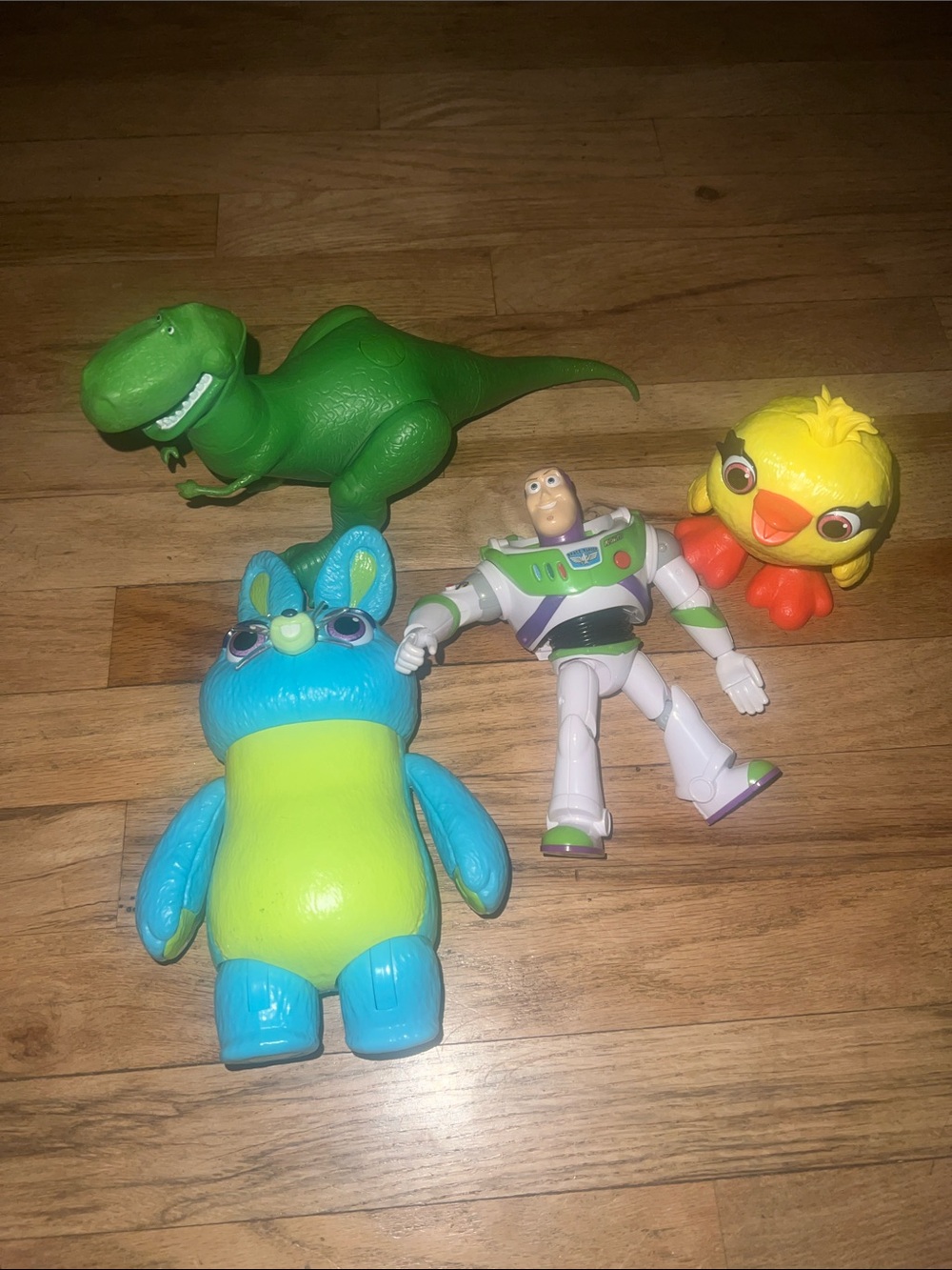 Disney Buzz Lightyear & Bright Green, Blue, Yellow Character Toy Collection